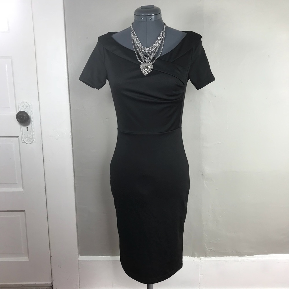 Pin Up 50s 60s Vintage Style Knee Length Dress